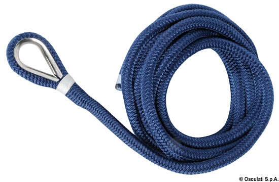 Cima ormeggio impiombata 16 mm x 11 m blu